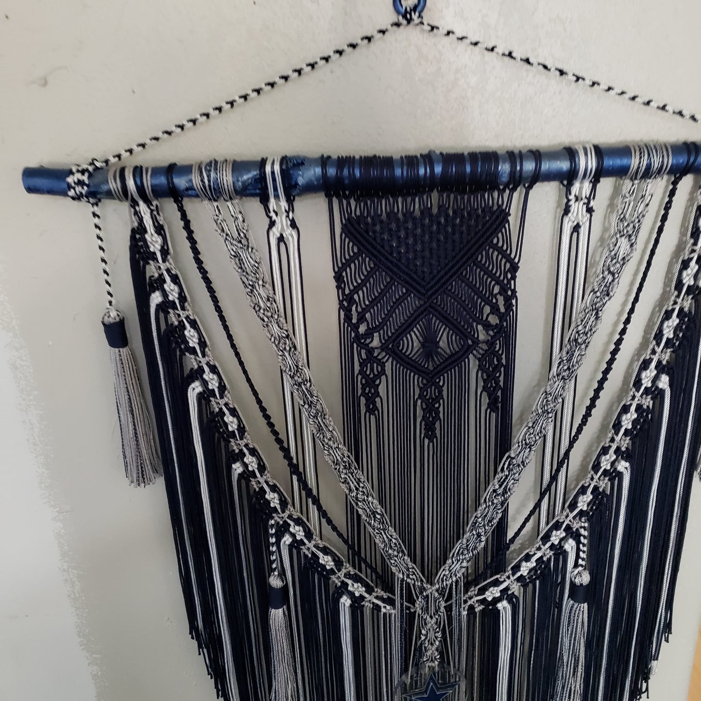 PRE-ORDER- Illuminated Cowboys Macrame wall hanging.