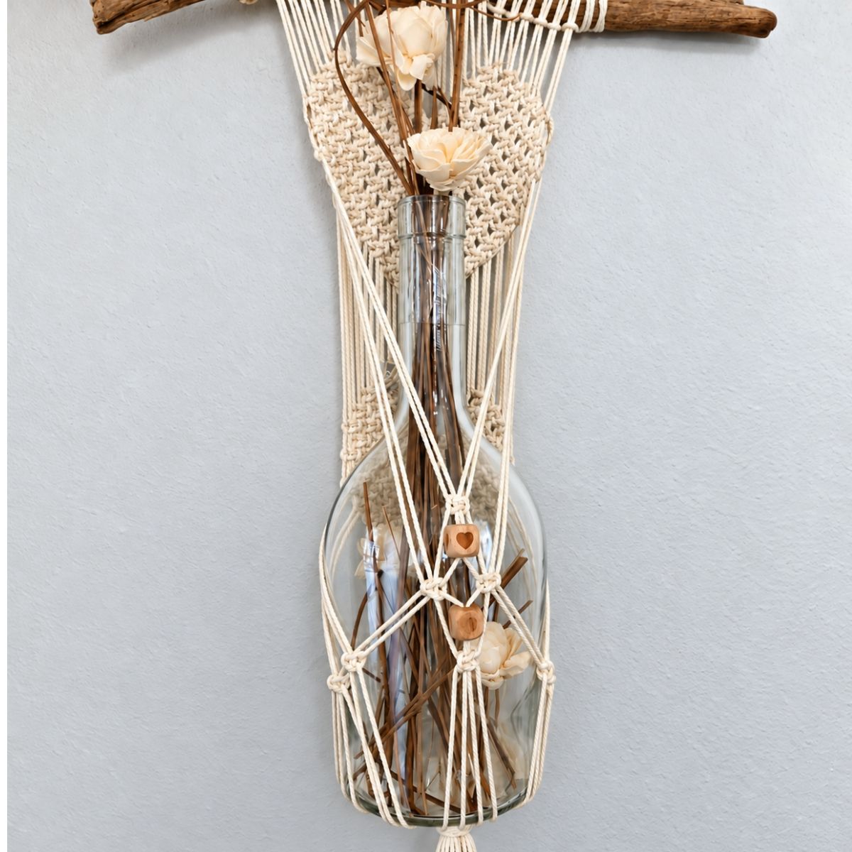 Illuminated Heart Macrame wall hanging