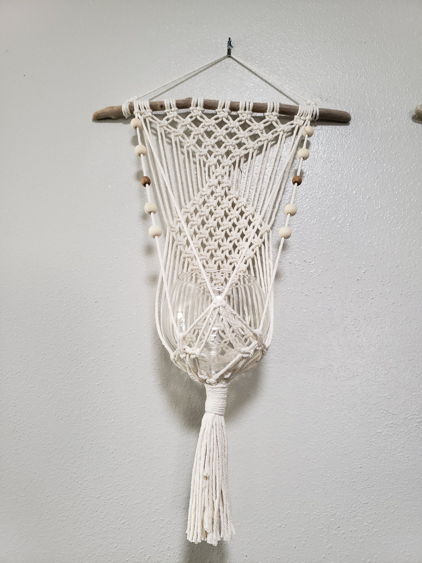 natural macrame plant hanger