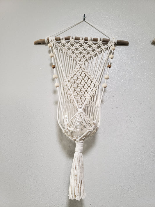 natural macrame plant hanger