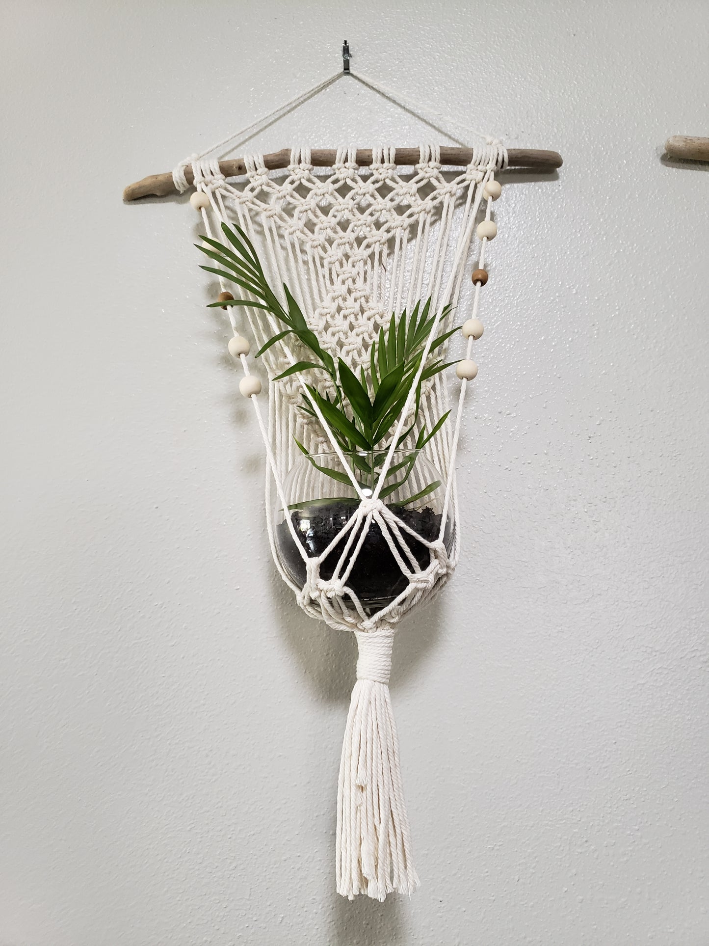 natural macrame plant hanger