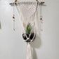 Heart Off White macrame plant hanger