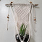 Heart Off White macrame plant hanger