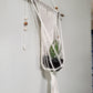 Heart Off White macrame plant hanger