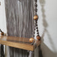 Gray large shelf with beads