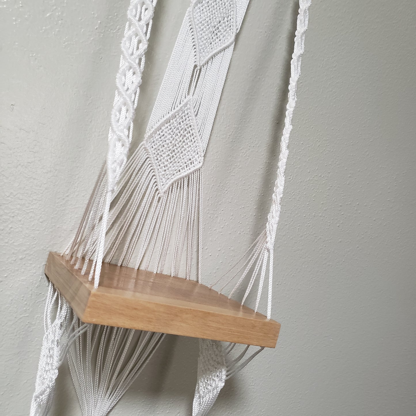 Small White Macrame shelf