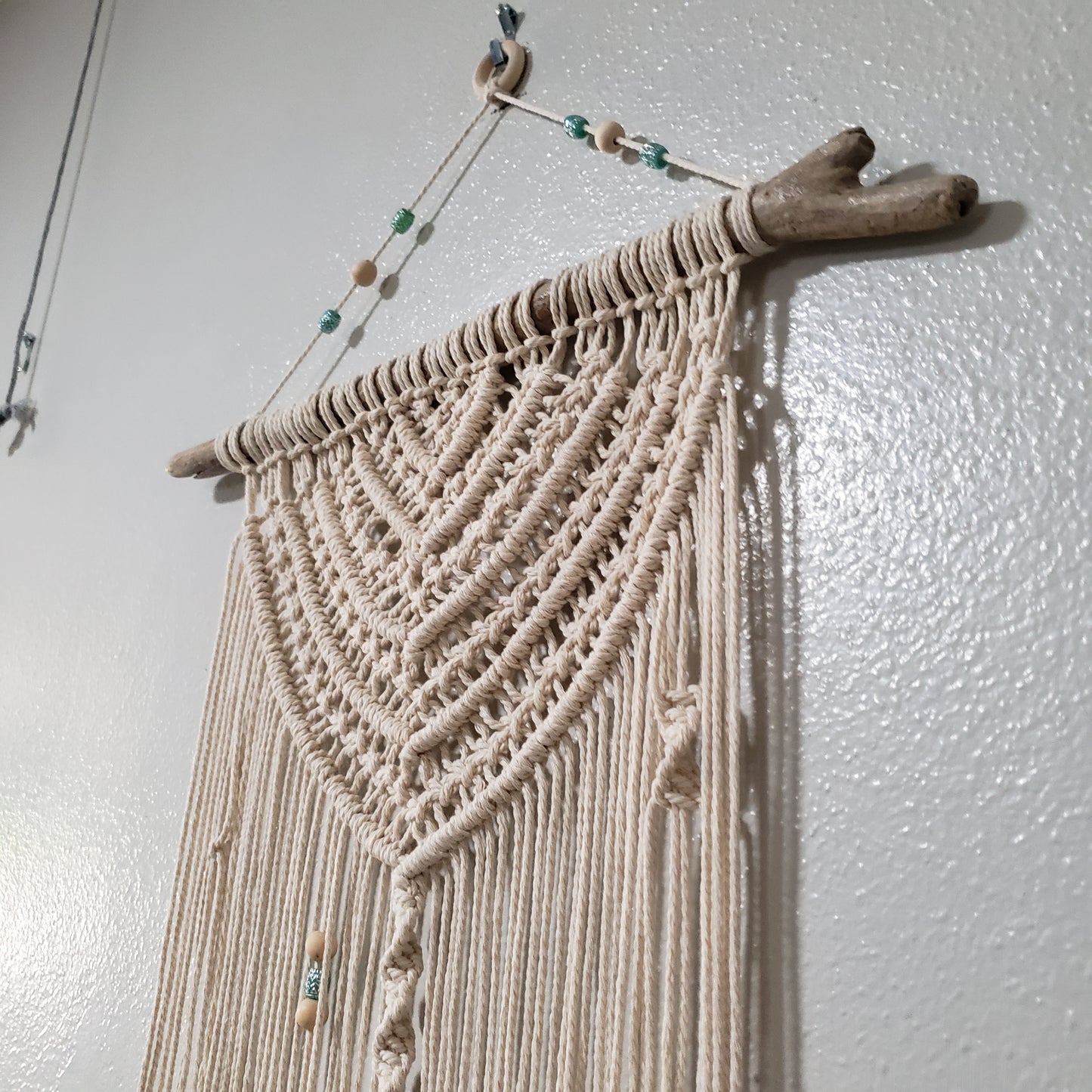 Small Boho Style Beige macrame