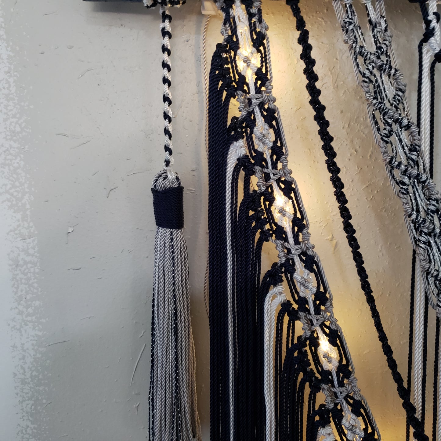 MADE TO ORDER- Cowboys Light Up  Macrame wall hanging.