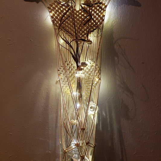 Light up Heart Macrame wall hanging