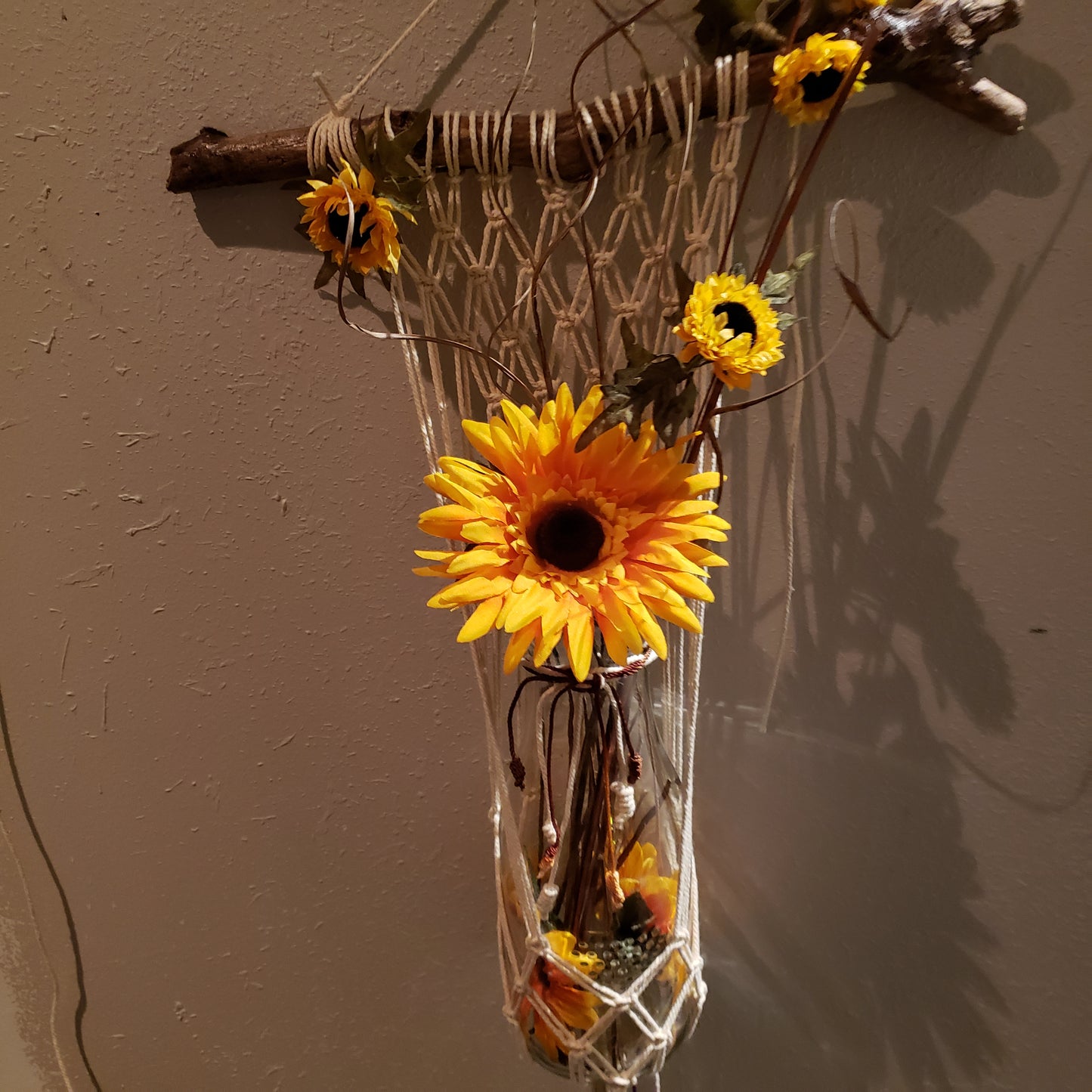 Sun flower Macrame wall hanging