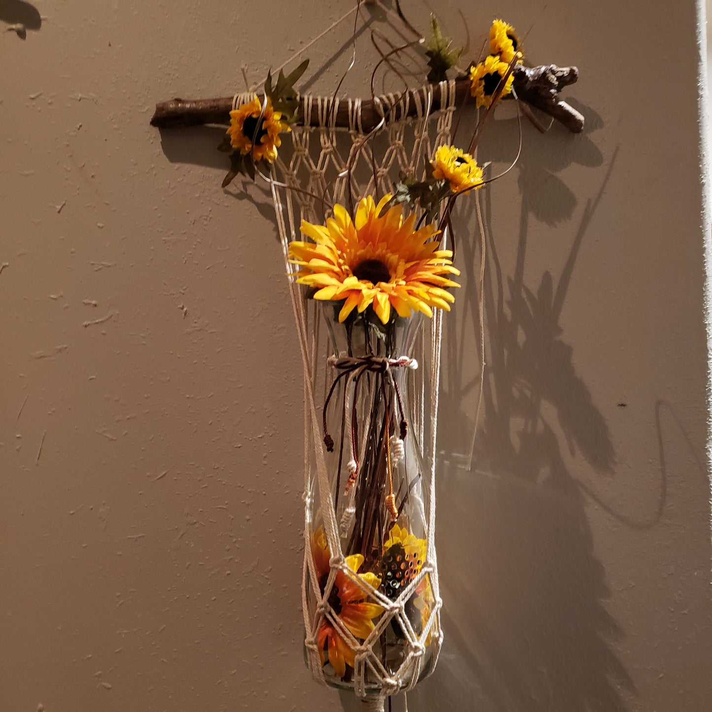 Sun flower Macrame wall hanging