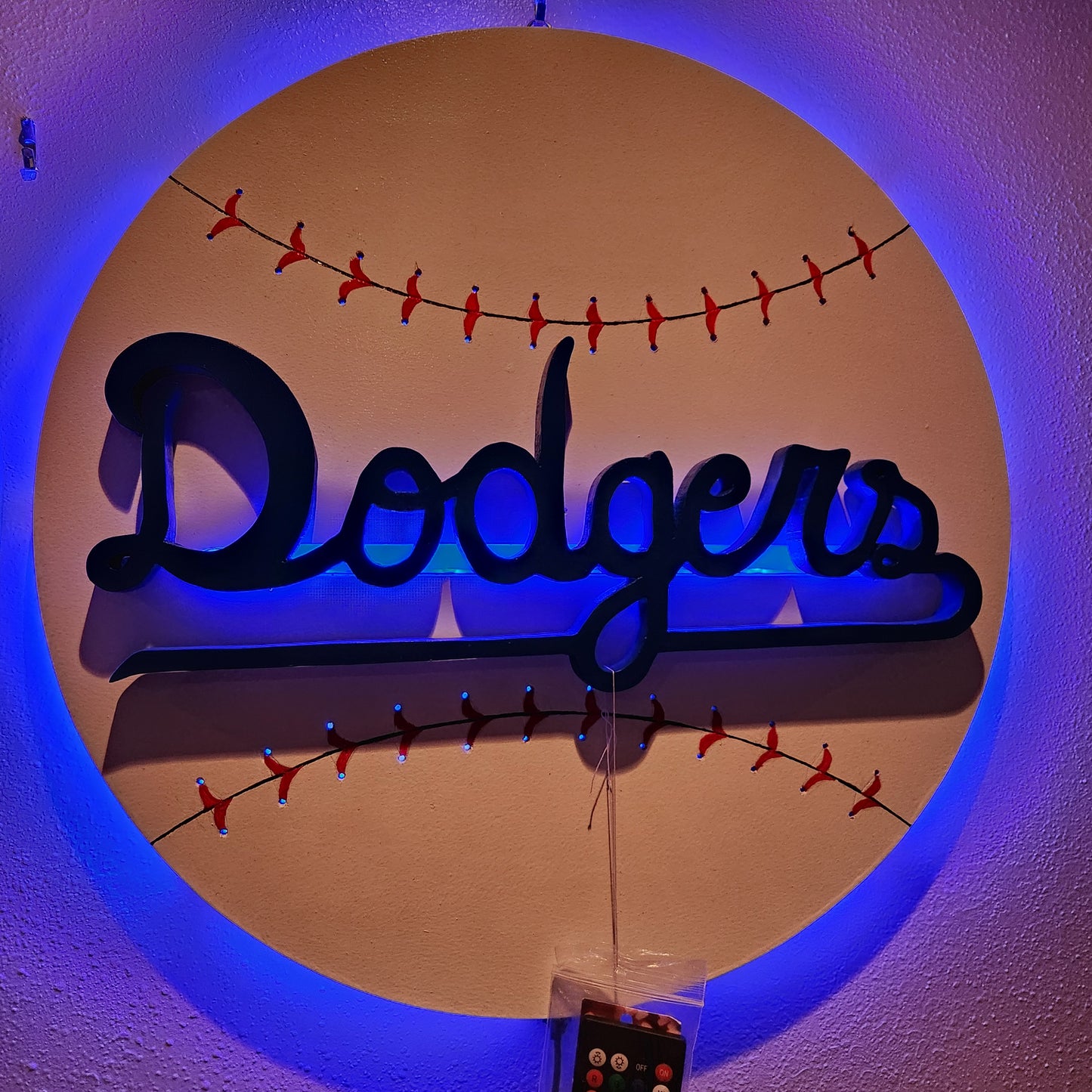 PRE-ORDER Illuminated Dodgers Sign with remote