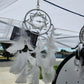 4 inch White and Silver Dream Catchers