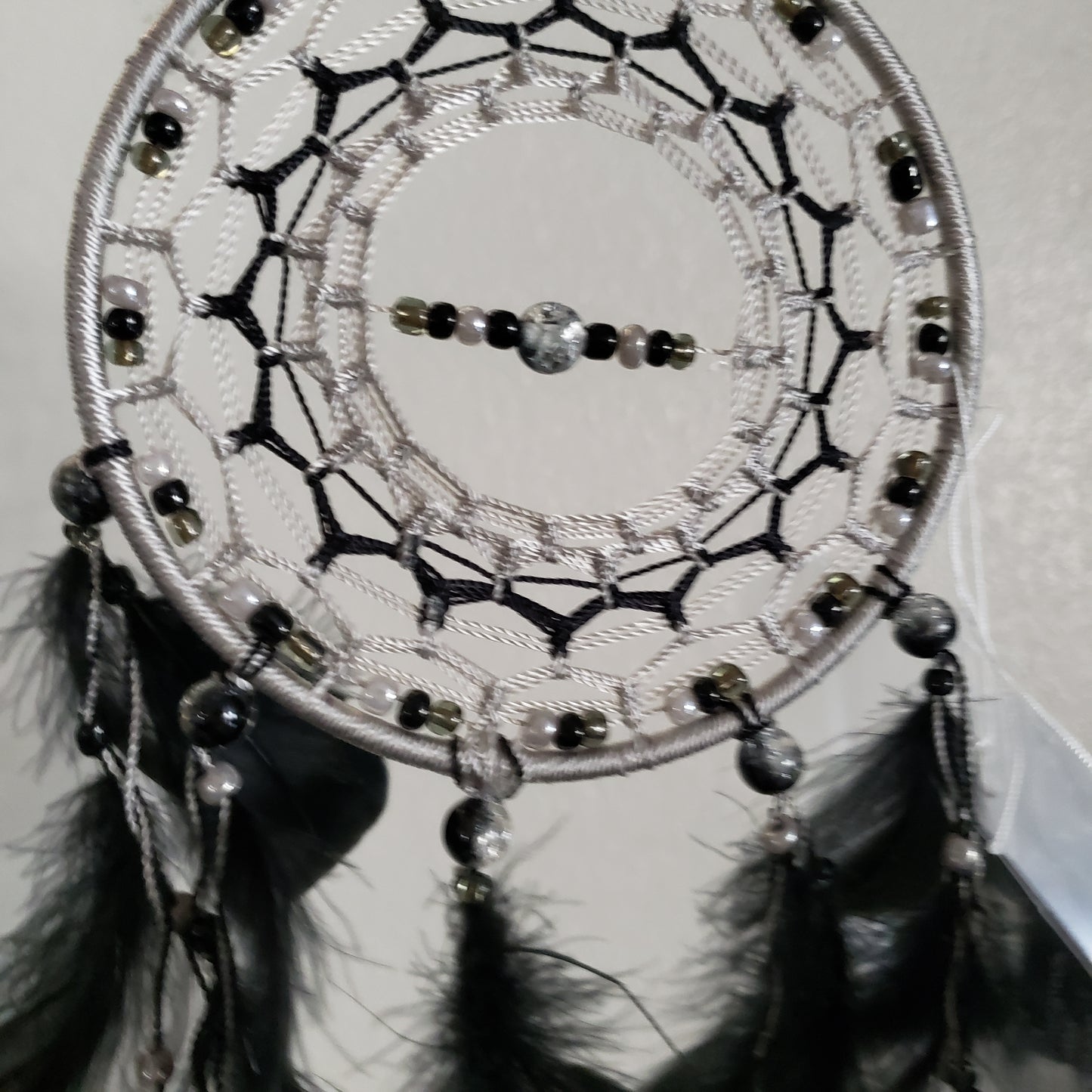 4 inch Black and Gray Dream Catcher