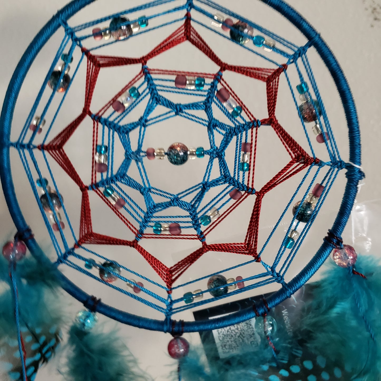 5 inch Turquoise and Wine Dream Catchers