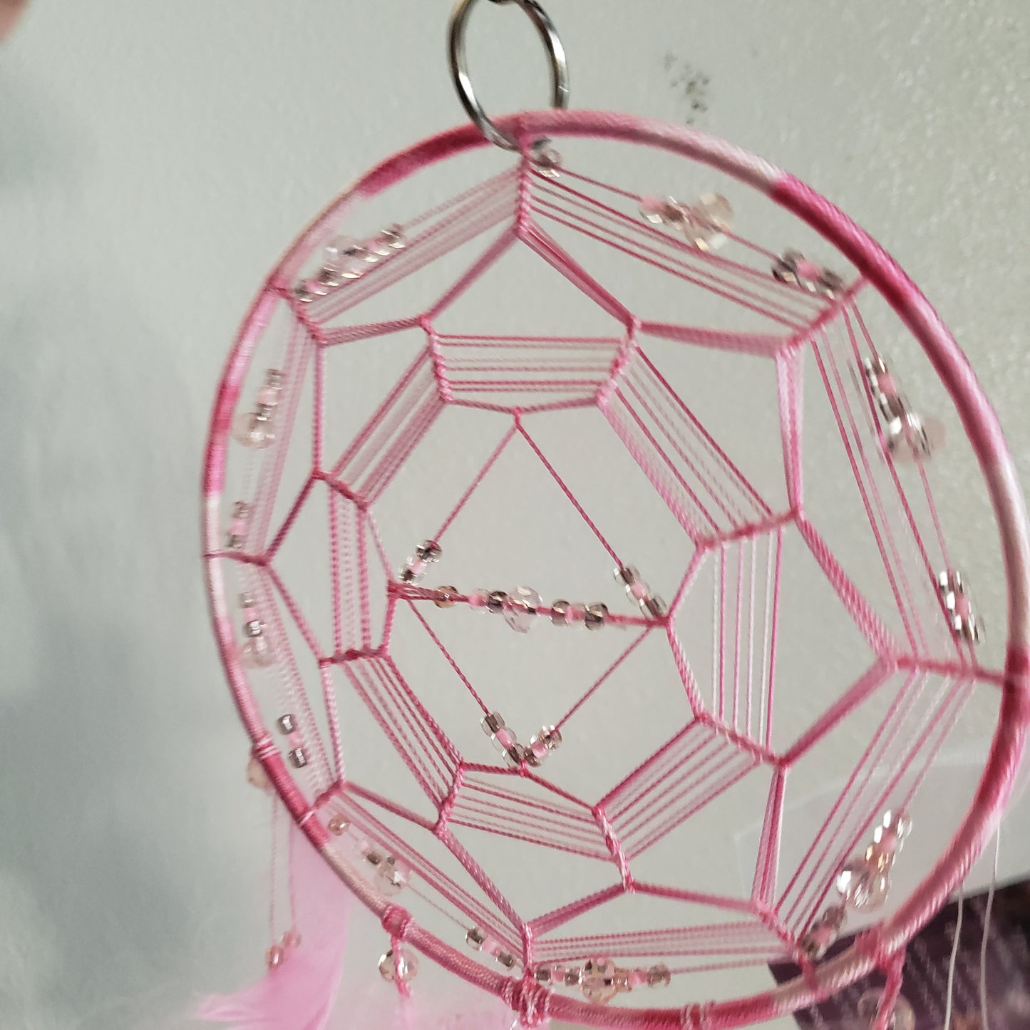 6 inch Pink and Light Pink Dream Catcher