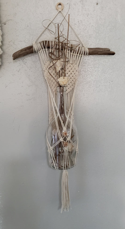 Illuminated Heart Macrame wall hanging