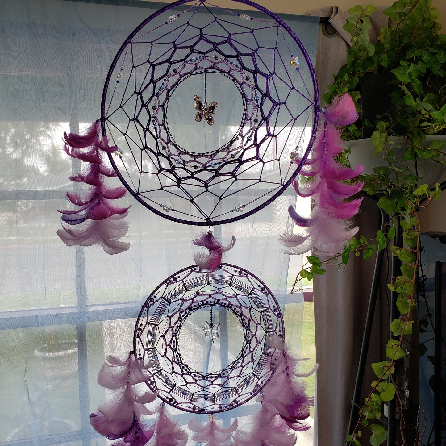 14/10 inch Purple and lavender Dream Catcher