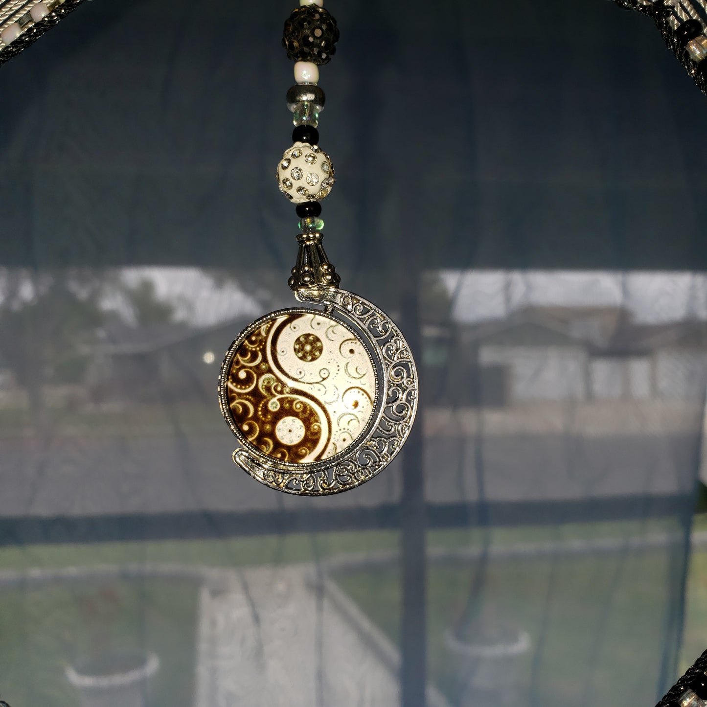 12" Black and White Dream Catcher