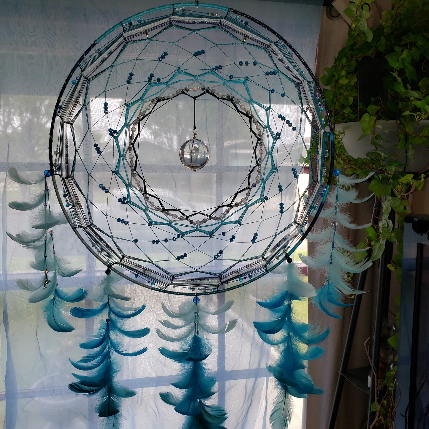 19" Turquoise Dolphin Dream Catcher