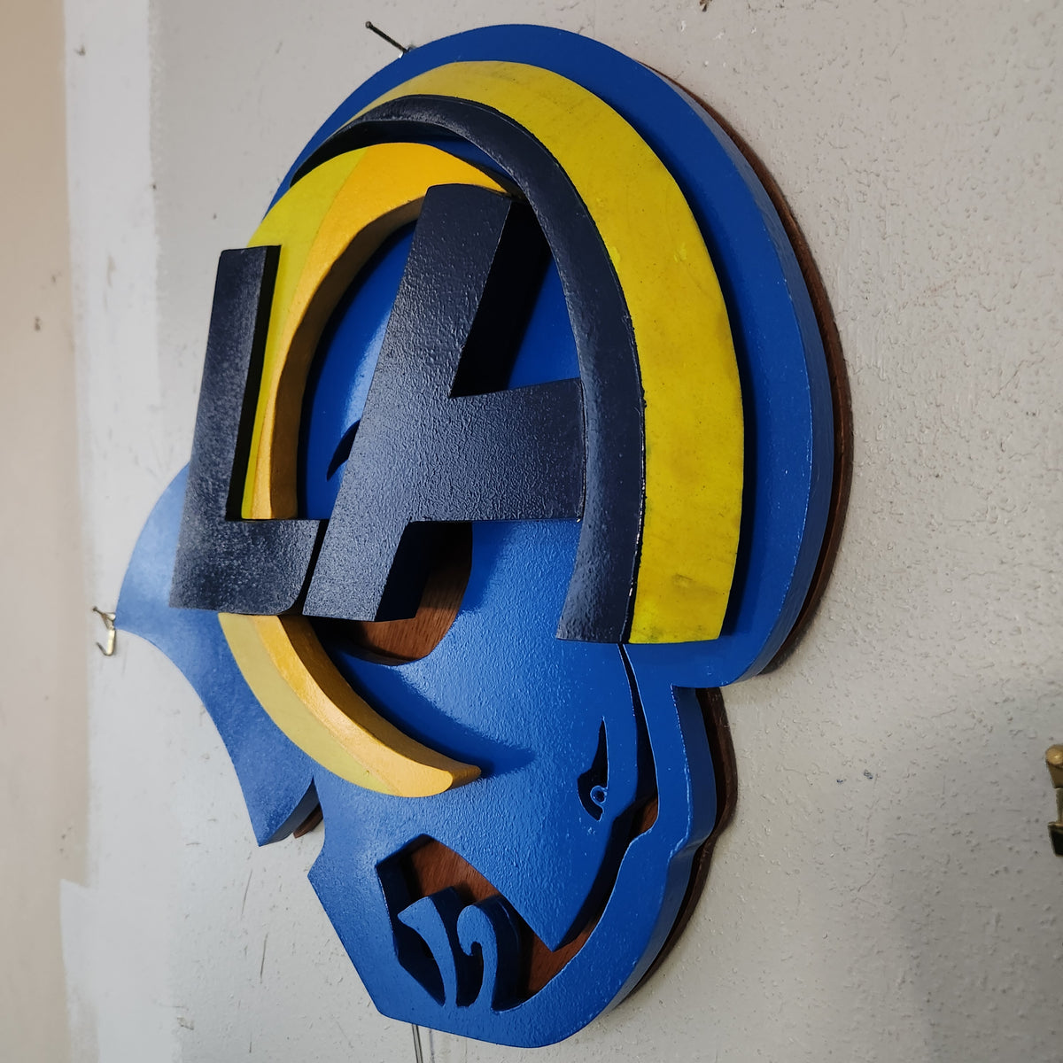 Los Angeles Rams Inspired Illuminated Wood Wall Art – 17½" H x 14½" W