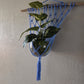 Handcrafted Macrame Nylon Plant Hanger with Driftwood & Decorative Greenery