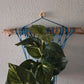 Handcrafted Macrame Nylon Plant Hanger with Driftwood & Decorative Greenery