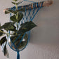 Handcrafted Macrame Nylon Plant Hanger with Driftwood & Decorative Greenery