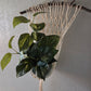 Handcrafted Macrame Nylon Plant Hanger with Driftwood & Decorative Greenery