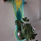 Handcrafted Macrame Nylon Plant Hanger with Driftwood & Decorative Greenery