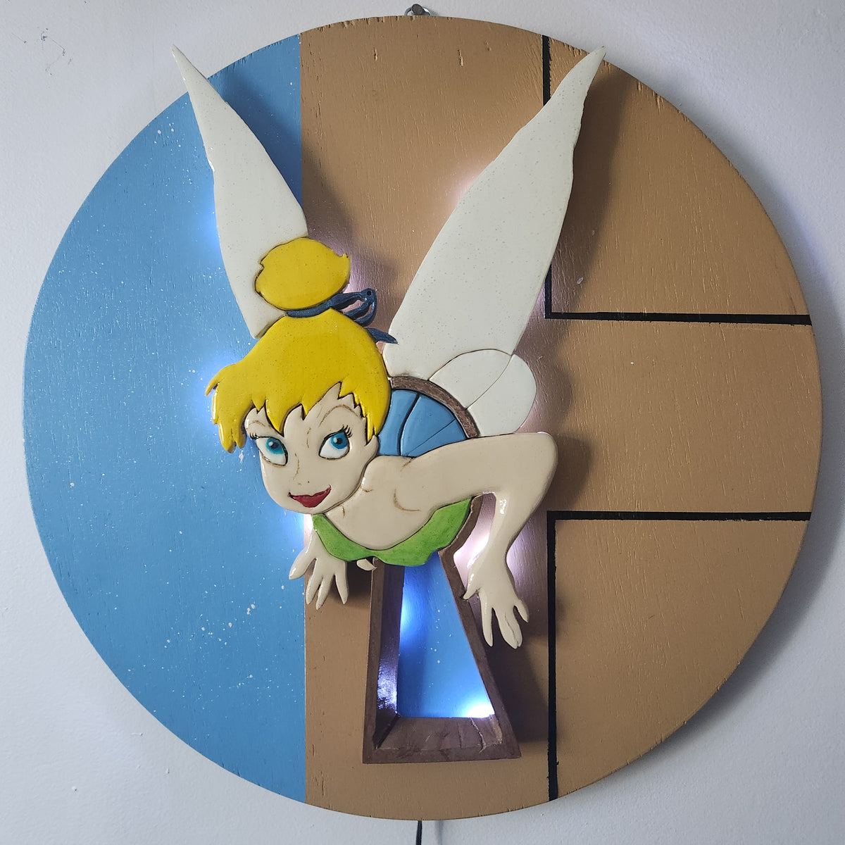 Illuminate Fairy Keyhole Wall Art  16"