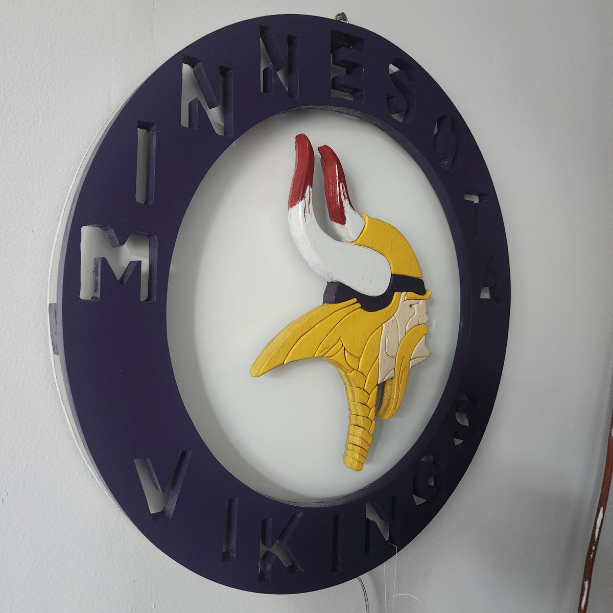Illuminated Viking Inspired Football Decor 16"