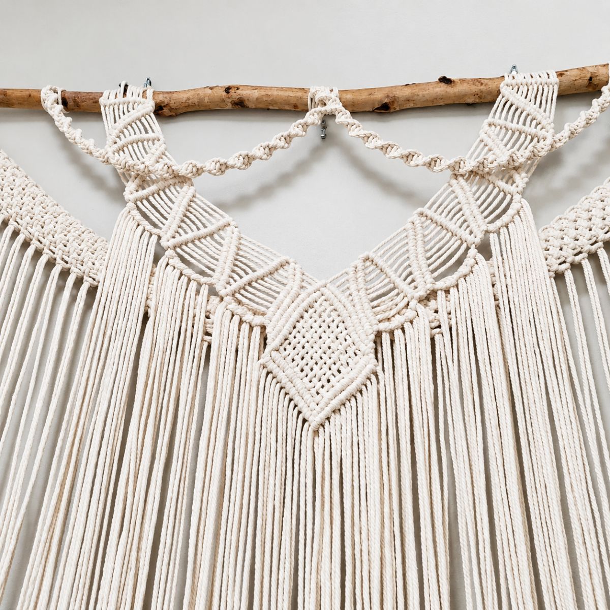 ANGELICA Large Handmade Macrame Wall Hanging – 49" Boho Cotton Wall Decor