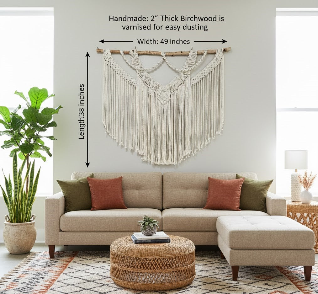 ANGELICA-Boho Large Macrame Wall hanging
