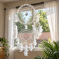 Crystal Moon Fairy Dream Catcher – Large Handcrafted White Feather Wall Hanging
