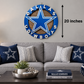 Dallas Cowboys Inspired Illuminated Wood Wall Art – 20" Handcrafted Star Sign
