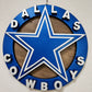 Dallas Cowboys Inspired Illuminated Wood Wall Art – 20" Handcrafted Star Sign
