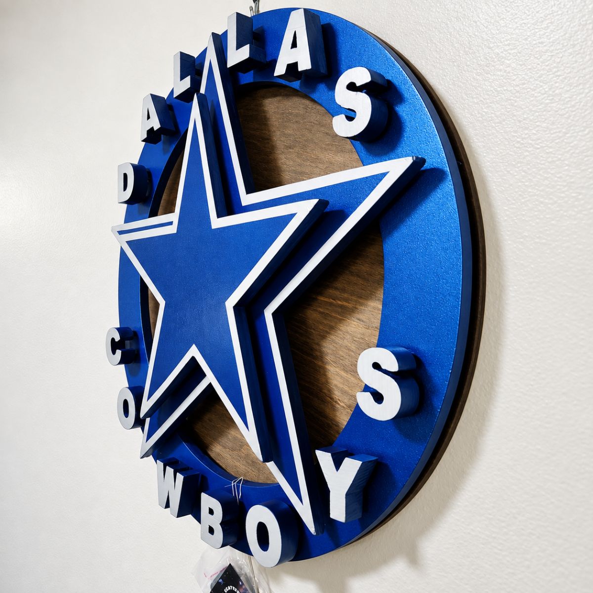 Dallas Cowboys Inspired Illuminated Wood Wall Art – 20" Handcrafted Star Sign