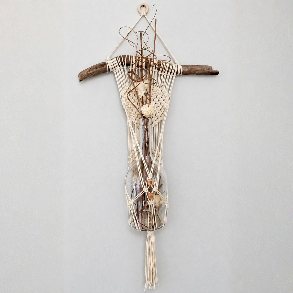 Illuminated Heart Macrame wall hanging