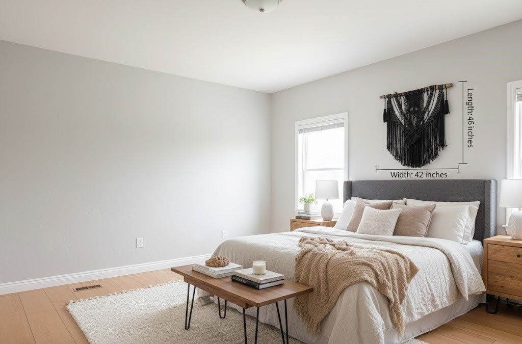 HEAVEN- Large Black Macrame on Drift Wood