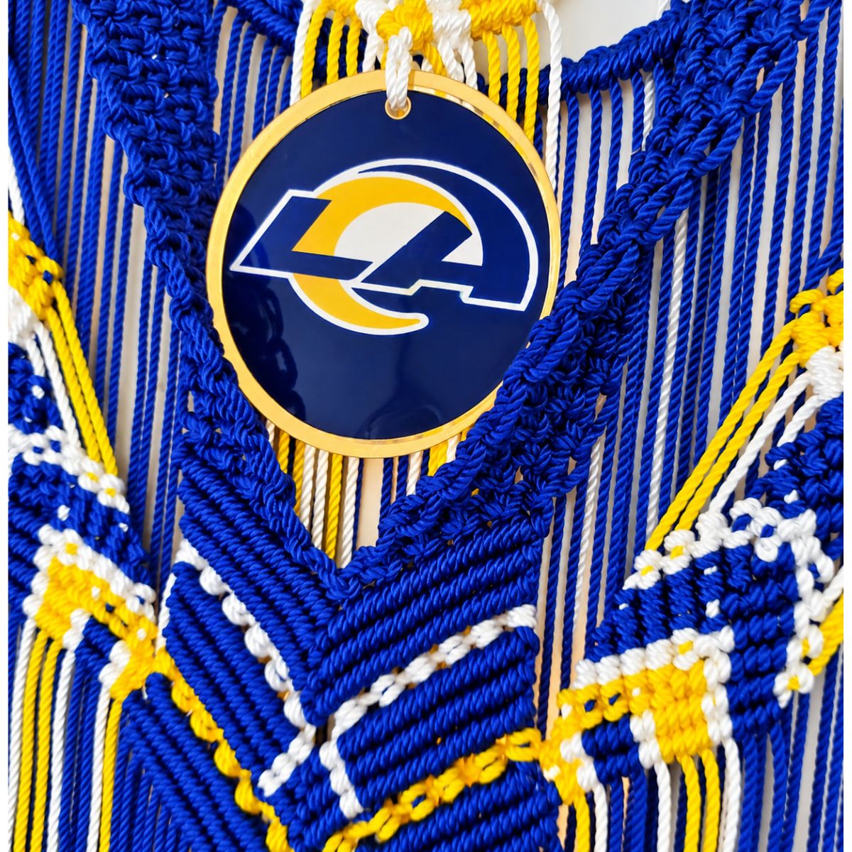 PRE-ORDER- Illuminated Rams Macrame wall hanging.