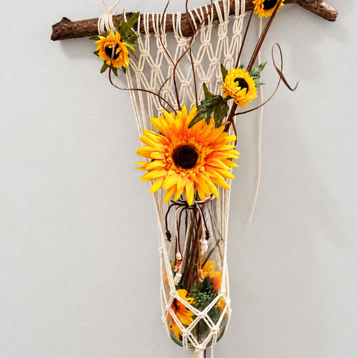 Sun flower Macrame wall hanging