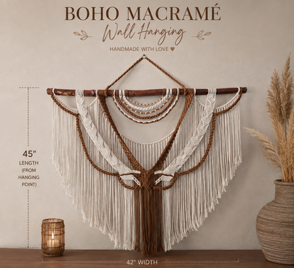 Oversized-Boho Macrame Wall hanging