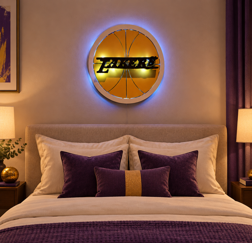 Illuminated Basketball Decor 16"