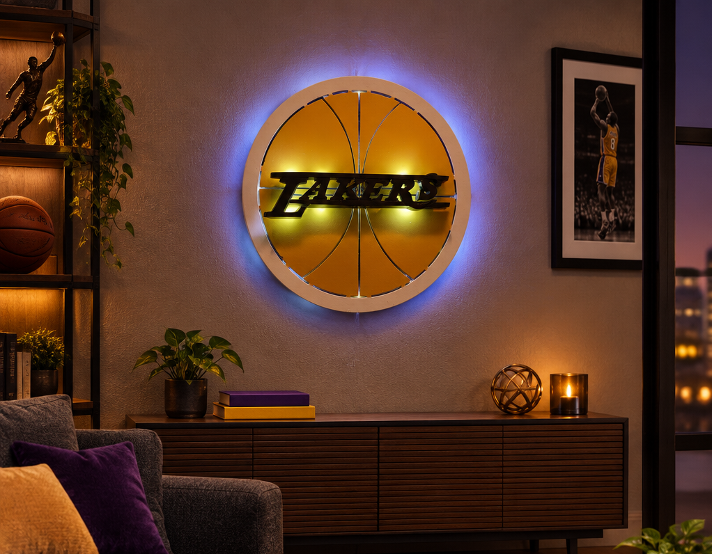 Illuminated Basketball Decor 16"