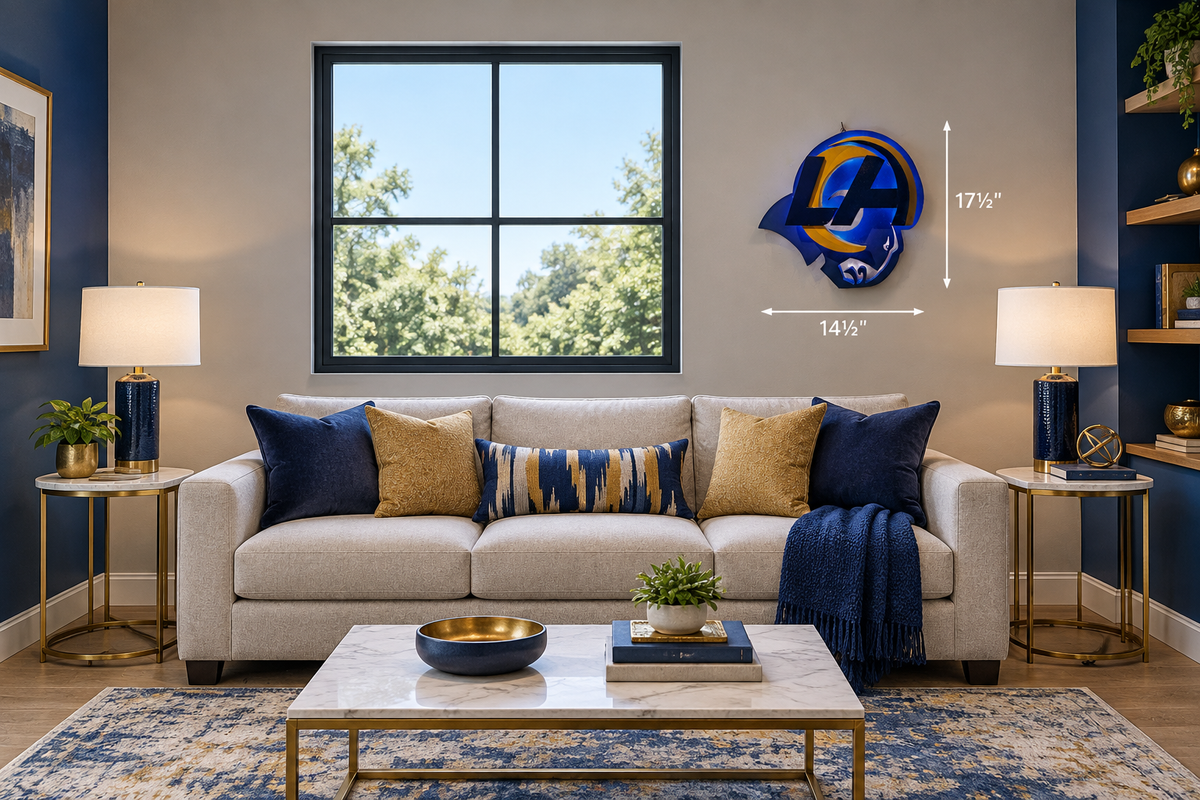 Living-room mockup using the original product photo