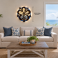 Living-room mockup with realistically scaled Ohana artwork