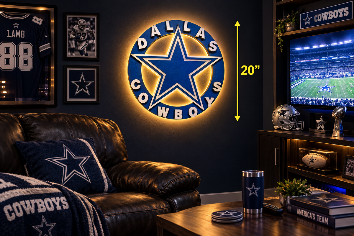 Man cave, illuminated