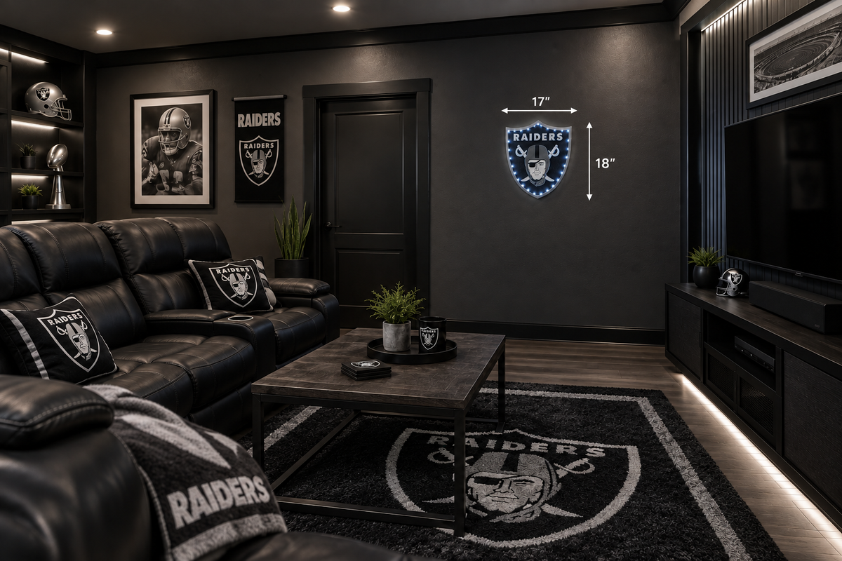 Smaller Raiders shield in FANcave
