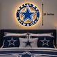Sports bedroom, illuminated
